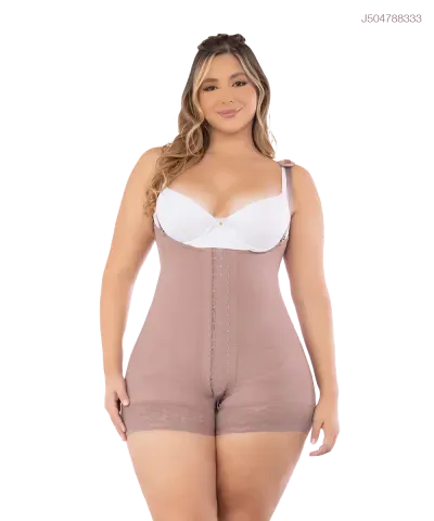 Faja postquirúrgica fit 360 cachetera de alta compresión y realce de glúteos — Cocoa