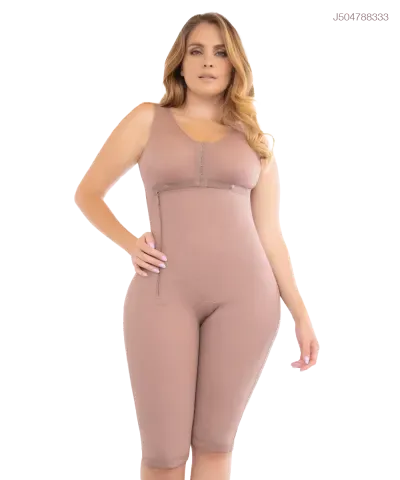 Faja postquirúrgica a la rodilla con brasier y broches de alta compresión — Cocoa
