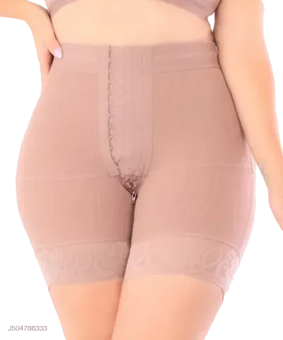 Panty faja moldeadora de alta compresión y realce de glúteos a media pierna — Cocoa